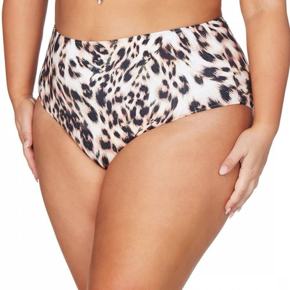 ARTESANDS Saphare Animal Mondrian Reversible High Waist Swim Pant Size US 18 H20